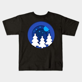 Holy Night Christmas papercut Kids T-Shirt